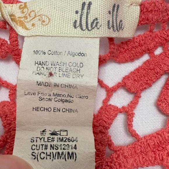 illa illa Paper Tag Vintage 100% Cotton Size Small Knitted Tank Layering Piece - Picture 4 of 4